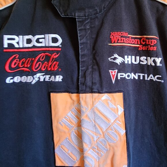 Home Depot Winston Cup NASCAR Jacket Racing Chase Goodyear Coke Husky Size Large - Picture 4 of 12